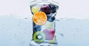 an iv bag of fruit in water