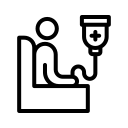 a person receiving intravenous medication